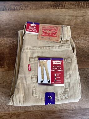 Levi's Boys 511 Stretch Twill Pant — Khaki/Tan